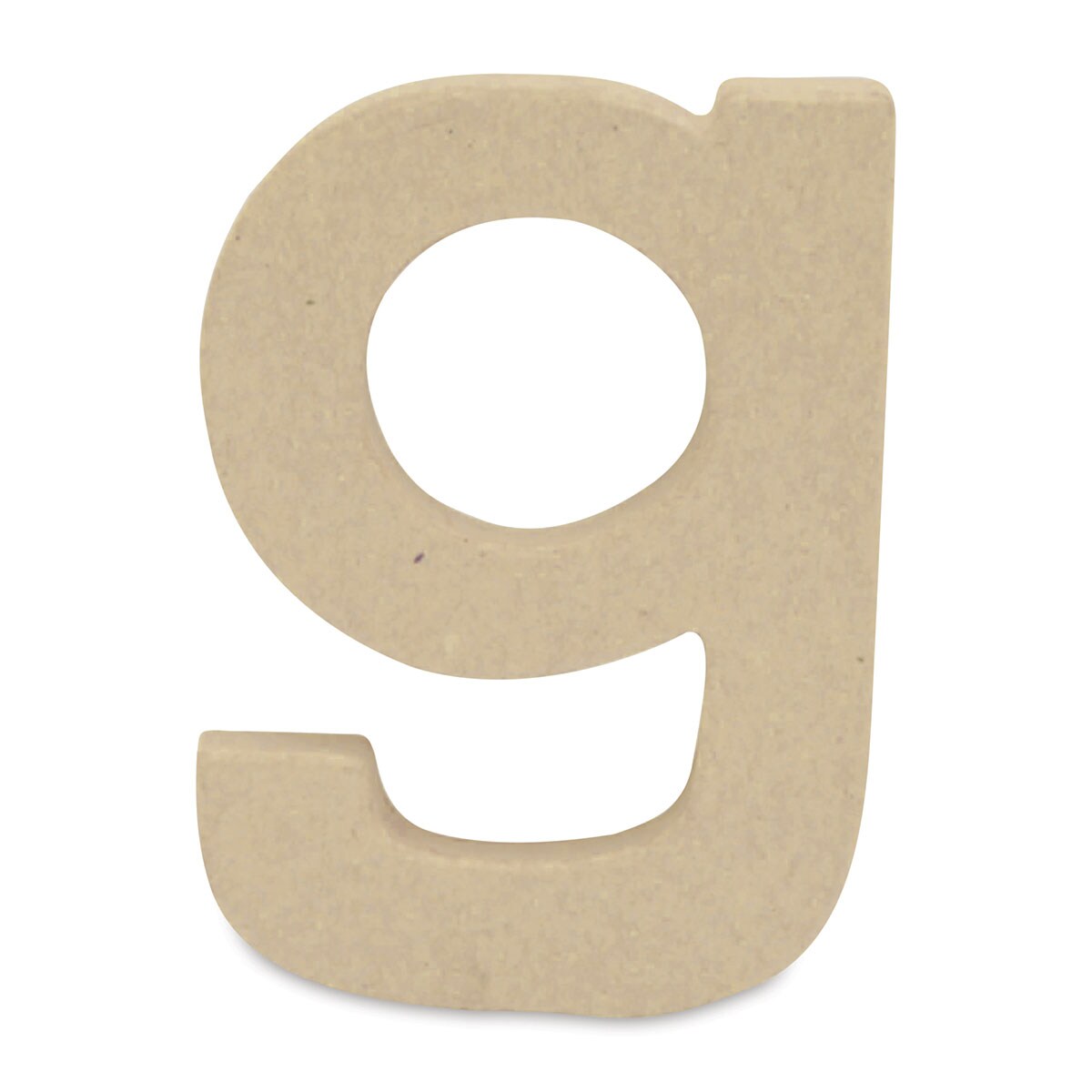 Decopatch Paper Mache Small Kraft Letter - G, Lowercase, 3-2/5 W x 5 H x 1/2 D