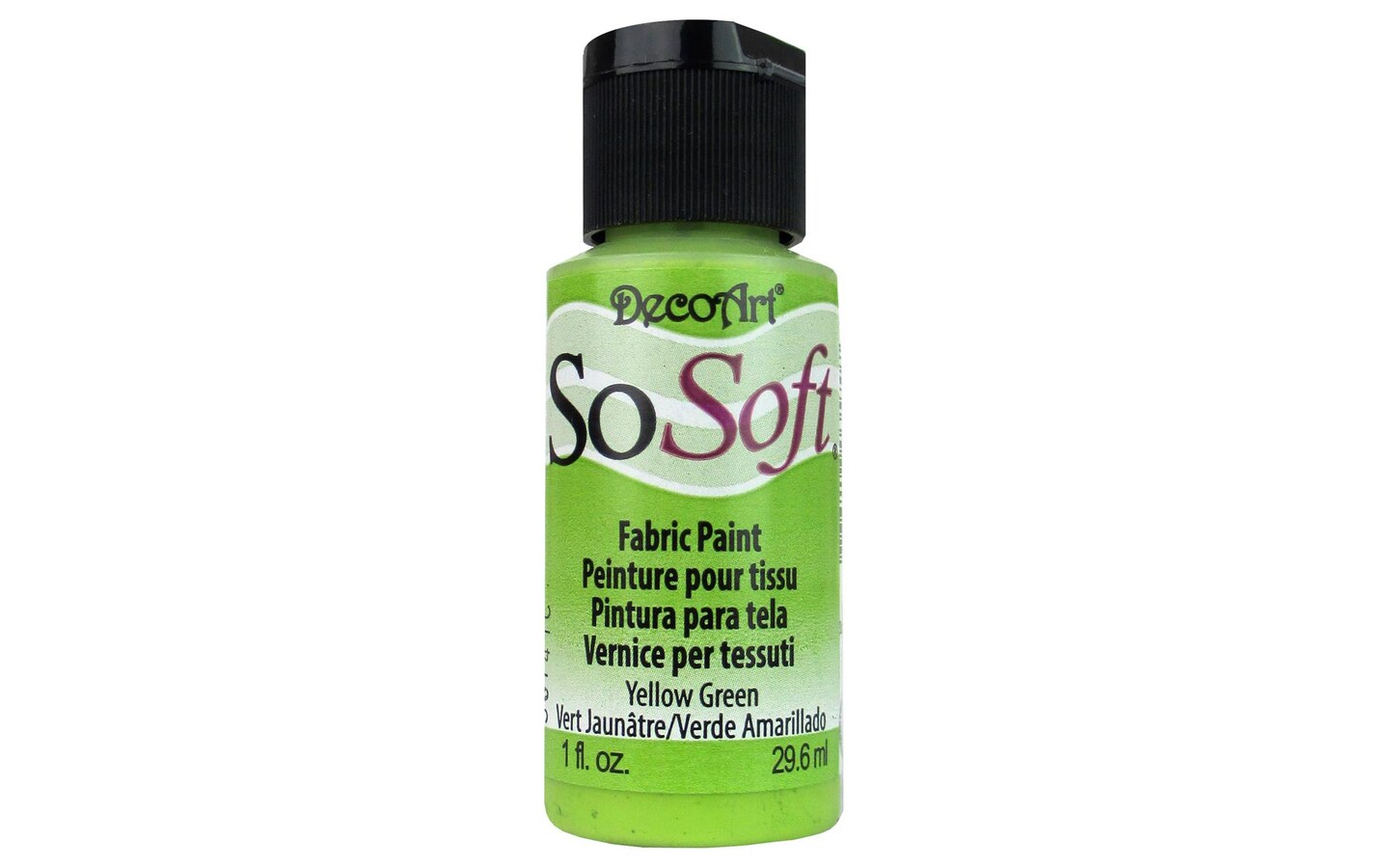 Decoart SoSoft Fabric Paint 1oz Yellow Green Michaels