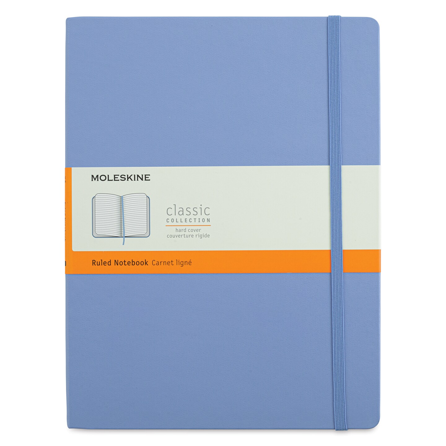 Moleskine Classic Hardcover Notebook - Hydrangea, Ruled, 9-3/4&#x22; x 7-1/2&#x22;