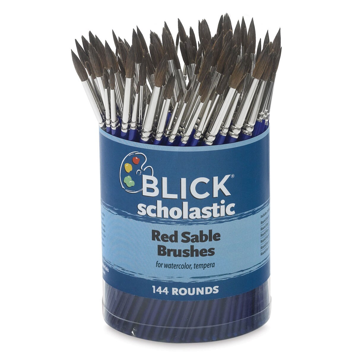 Blick Scholastic Red Sable Brush Set - Round, Set of 144