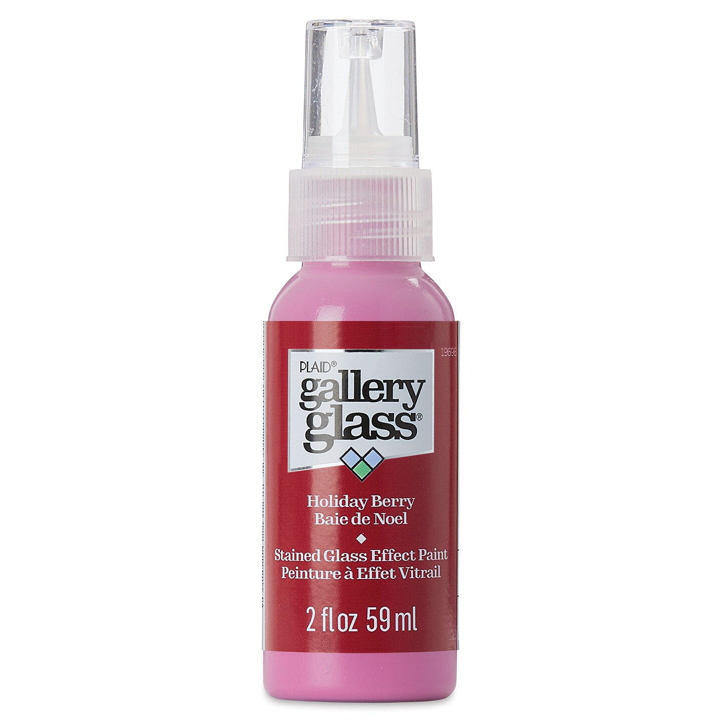 Plaid Gallery Glass Paint - Holiday Berry, 2 oz