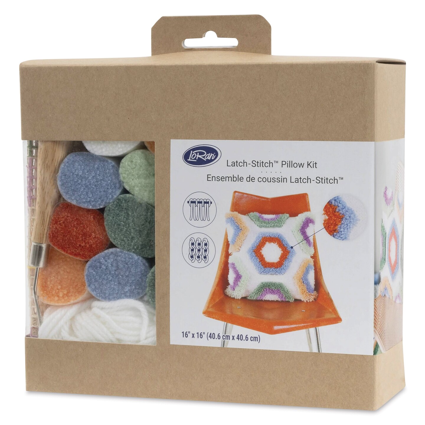 Loran Latch-Stitch Pillow Kits - Hexi, 16&#x22; x 16&#x22;