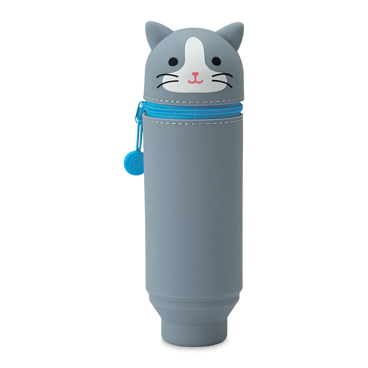 PuniLabo Stand Up Pen Case - Gray Cat