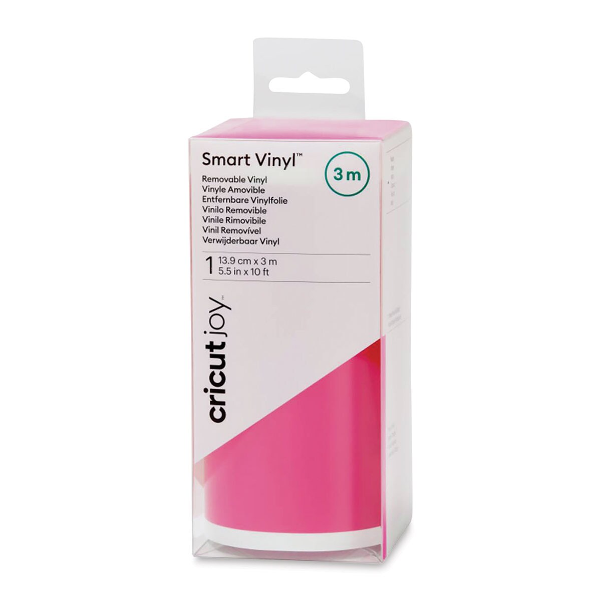 Cricut Joy Removable Smart Vinyl - Party Pink, 5-1/2" x 10 ft, Roll