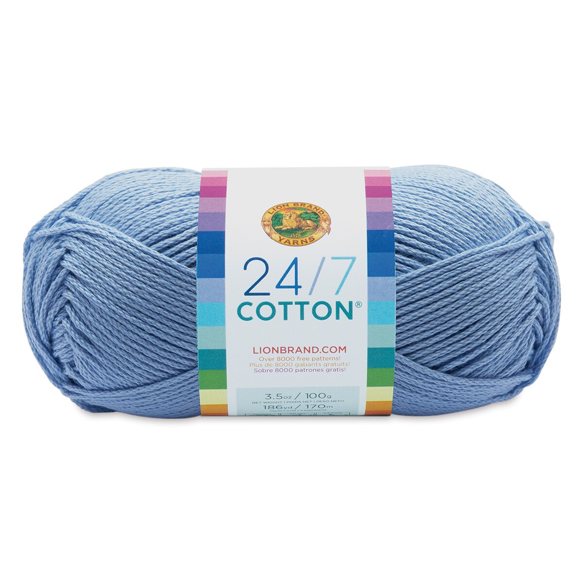 Lion Brand 24/7 Cotton Yarn-Sky, 1 - King Soopers