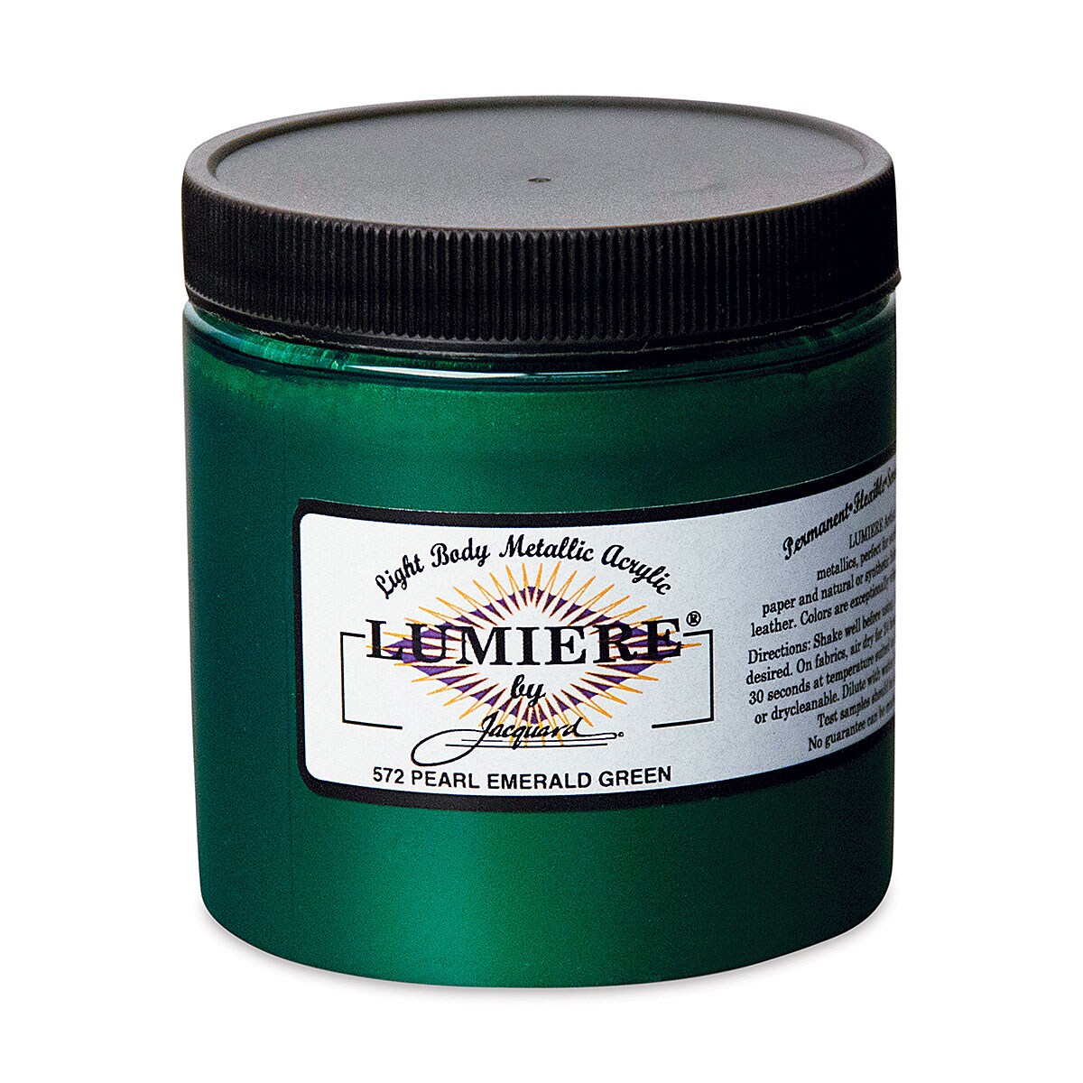 Jacquard Lumiere Acrylic - Emerald Green, 8 oz Jar