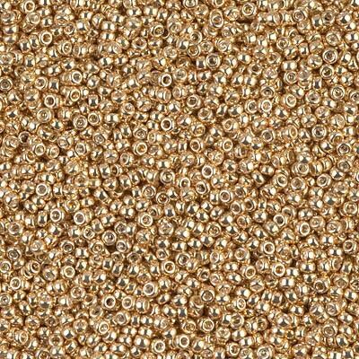 Miyuki 15/0 Round Seed Bead, 15-1052, Galvanized Gold