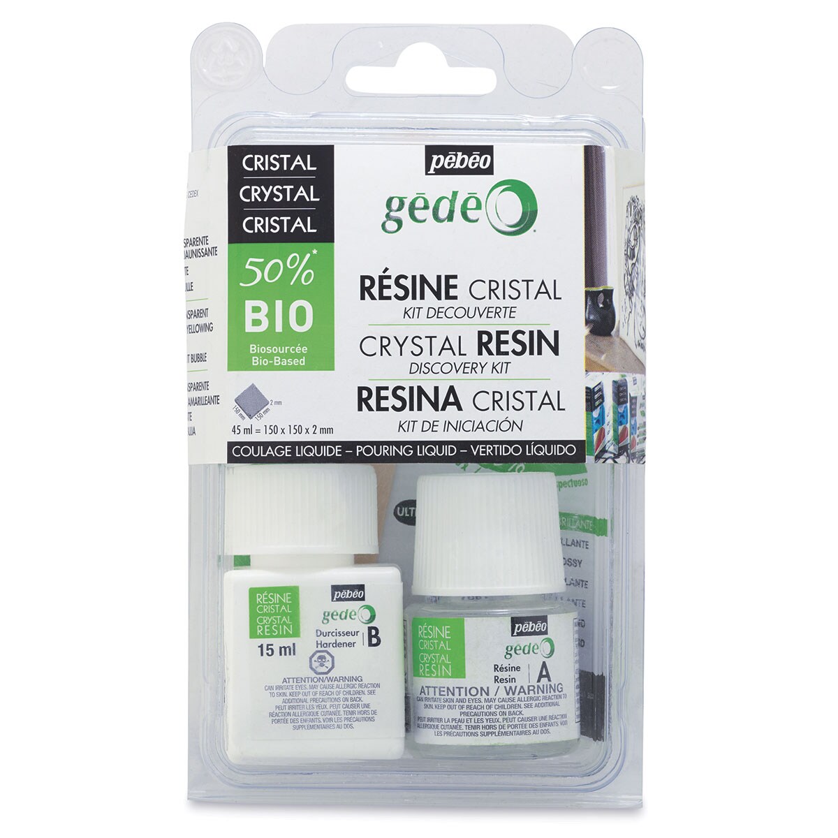 Pebeo Gedeo Bio-Based Resin - Crystal Resin Discovery Kit