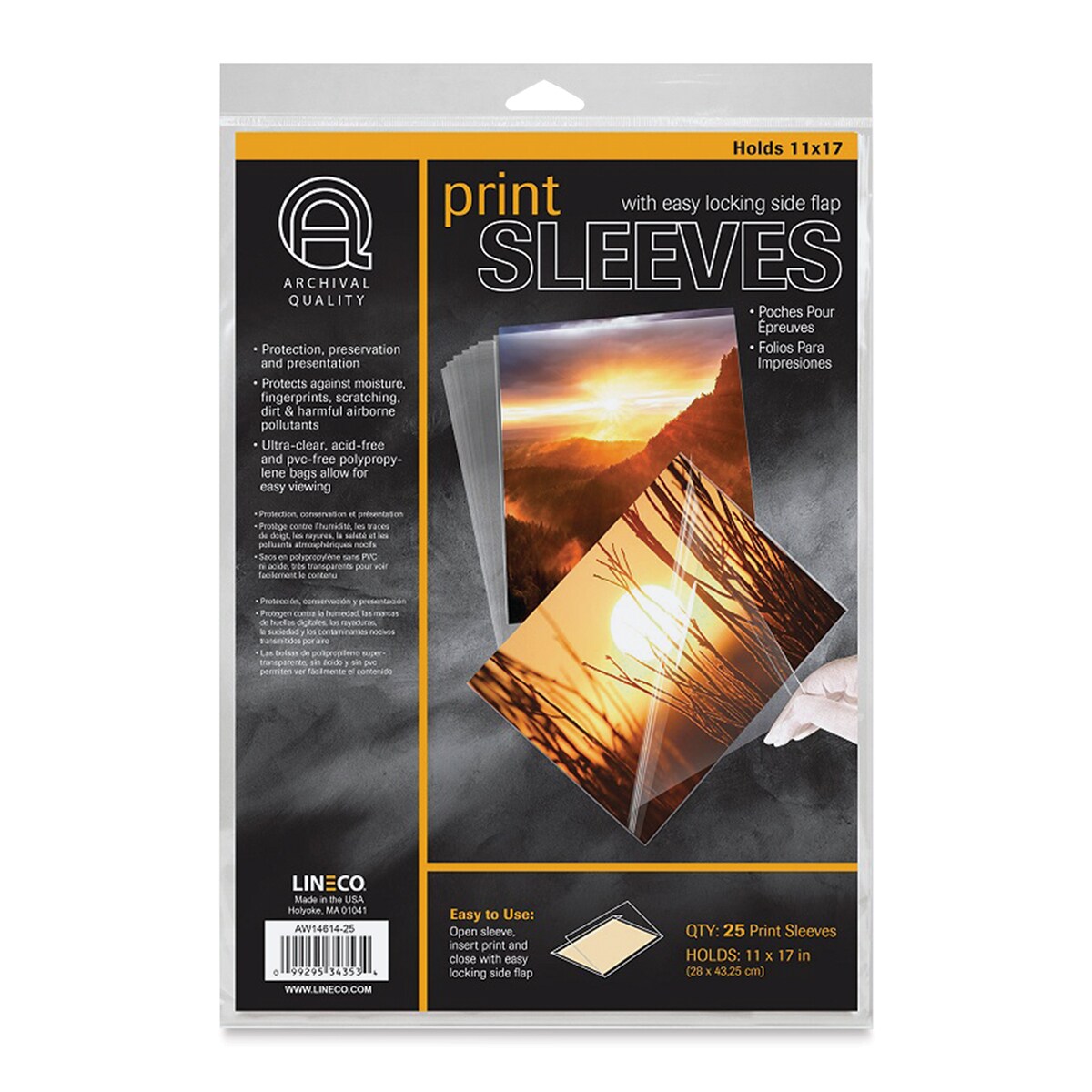 Lineco Digital Print Sleeve Pack - 11&#x22; x 17&#x22;, Pkg of 25
