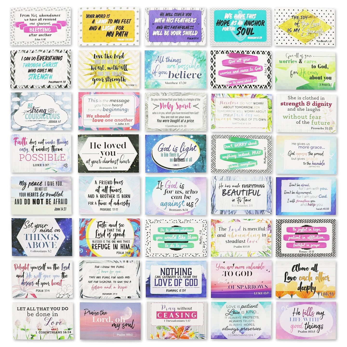 Best Paper Greetings 40 Pack Bible Verse Cards for Prayer, Sunday School,  Inspirational Christian Gifts for Women (3 x 2 In) - The Bible Outlet