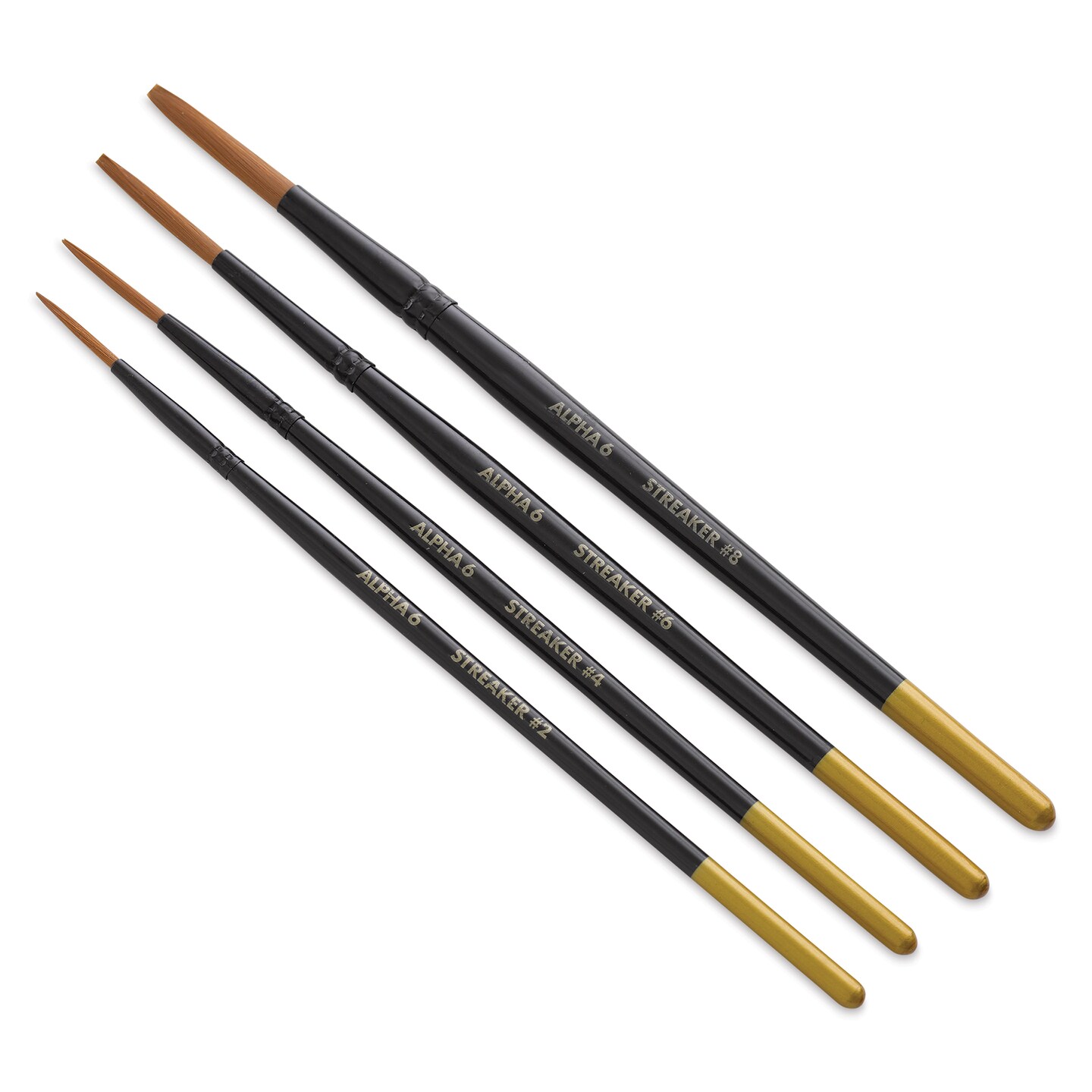 Alpha6 Synthetic Pinstriping Brushes - Streaker, Set of 4