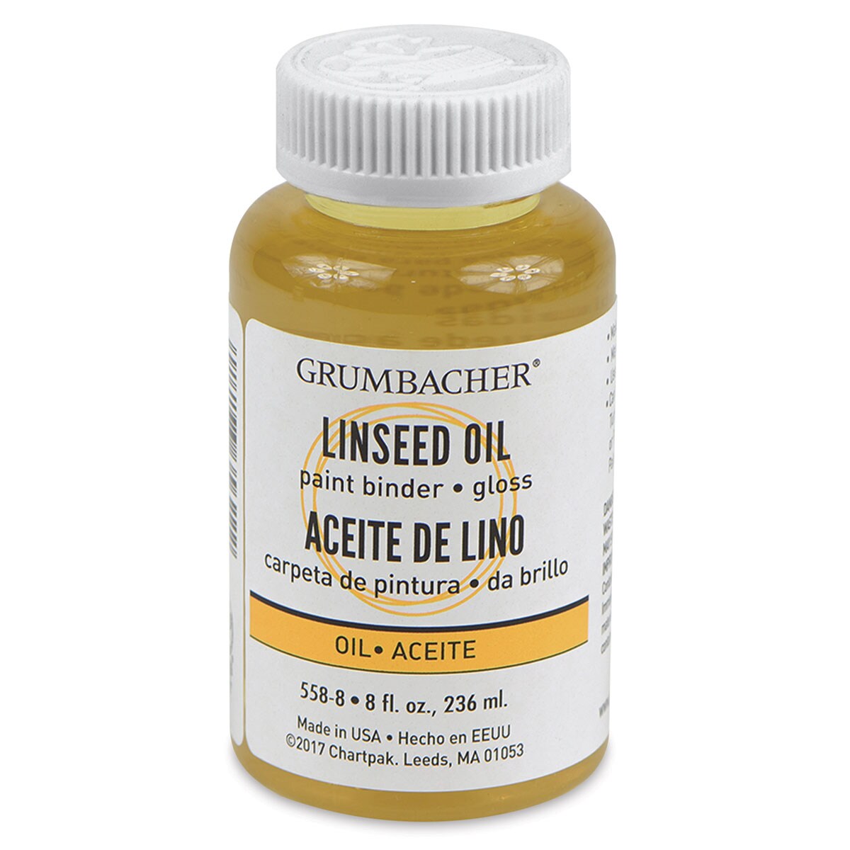 Grumbacher Linseed Oil - 8 oz, Bottle