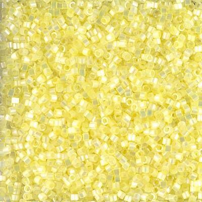 Miyuki Delica Bead 11/0, DB1873, Silk Inside Dyed Citron AB, 5 grams