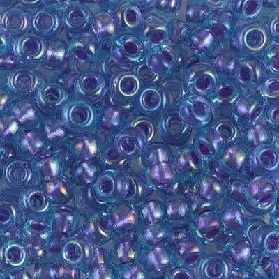 Miyuki 6 Round Seed Bead, 6-1827, Sparkling Purple Lined Aqua Luster
