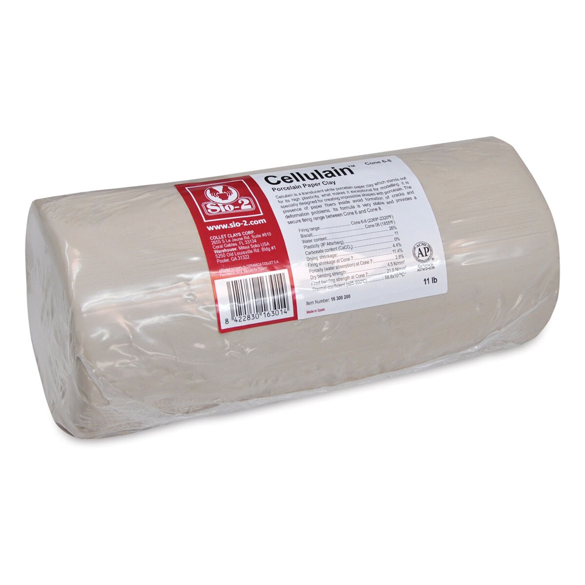 Sio-2 Cellulain Porcelain Paper Clay - 11 lb