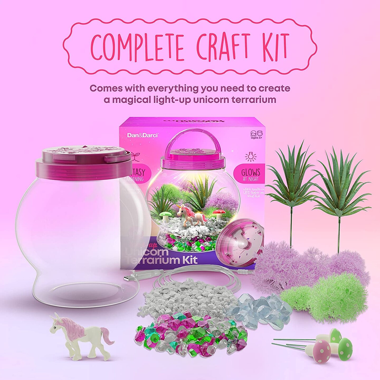 DIY Complete Terrarium Craft Kit, DIY Craft Kit, Gifts
