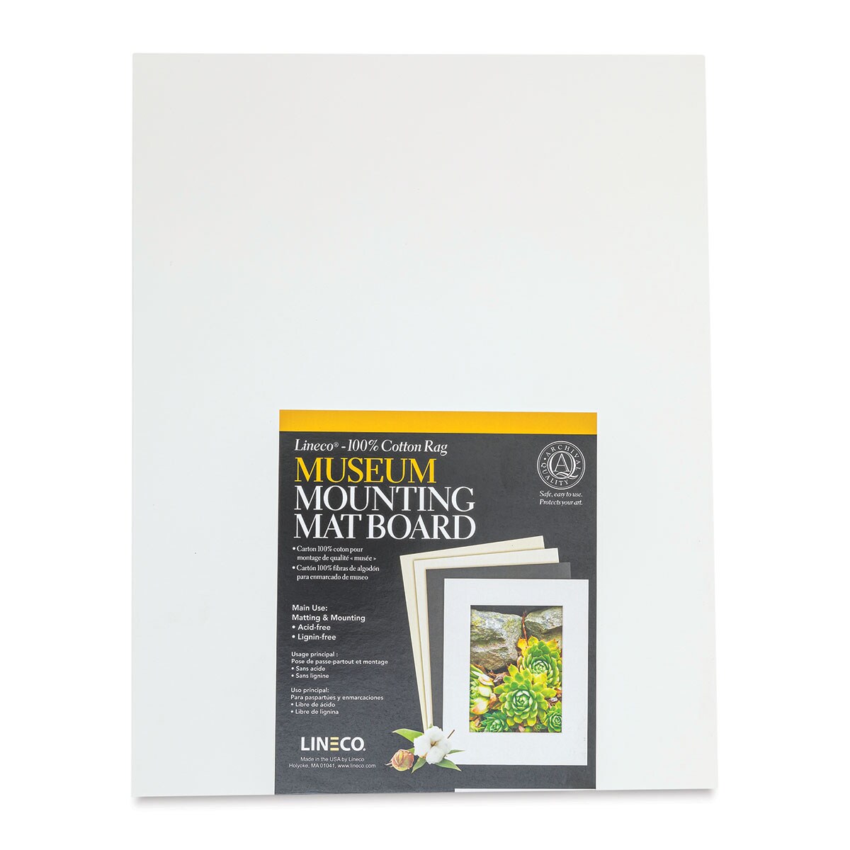 Lineco Cotton Rag Museum Mounting Boards - Pkg of 25, White, 11&#x22; x 14&#x22;