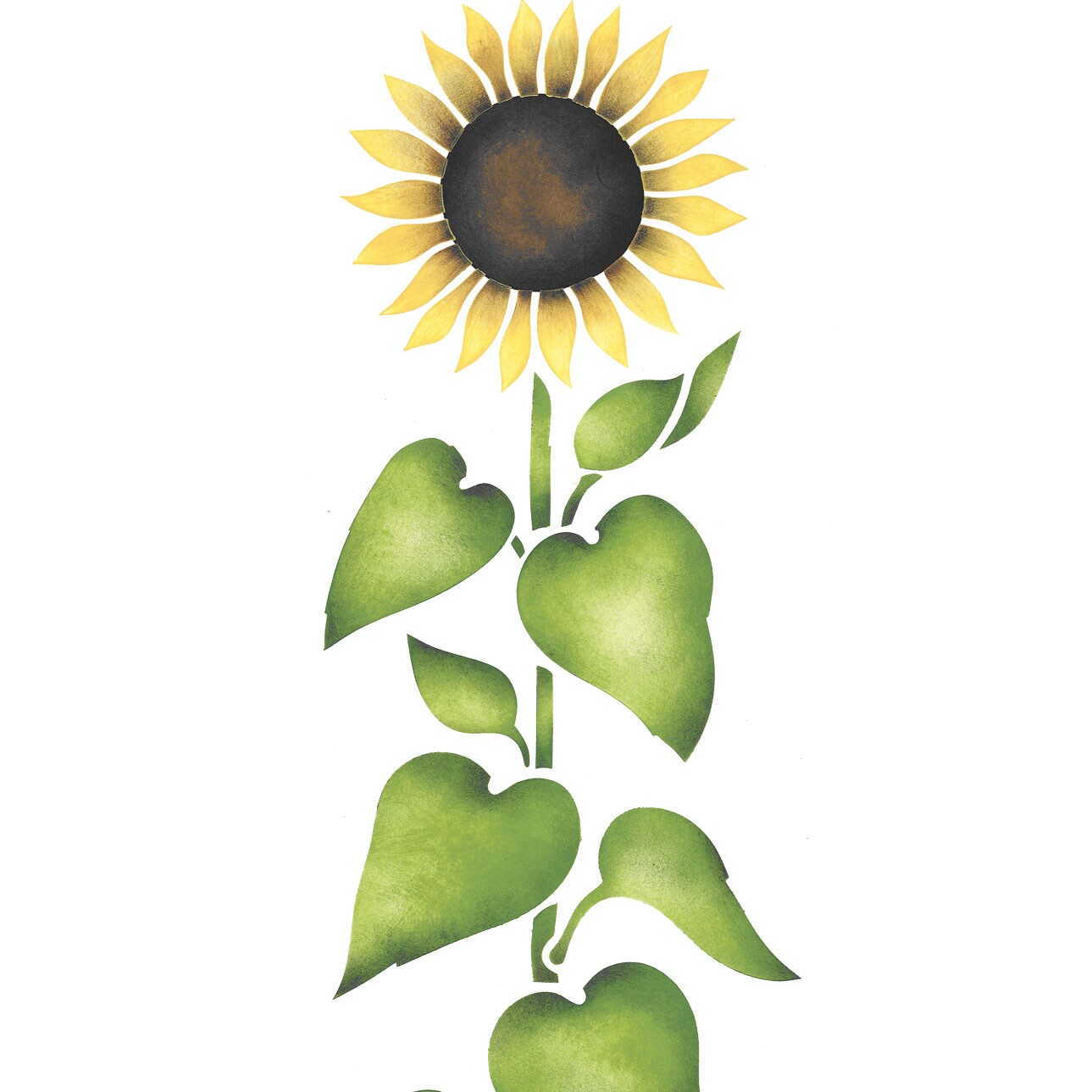 Tall Sunflower Wall Stencil | 984 by Designer Stencils | Reusable Art Craft Stencils for Painting on Walls, Canvas, Wood |