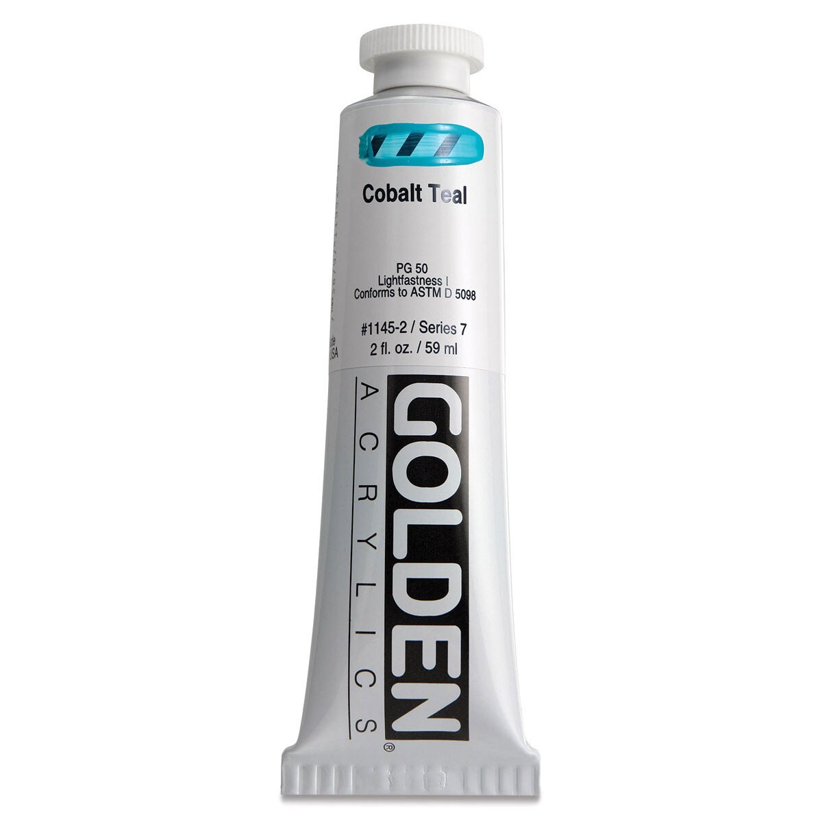 Golden Heavy Body Artist Acrylics - Cobalt Teal, 2 oz