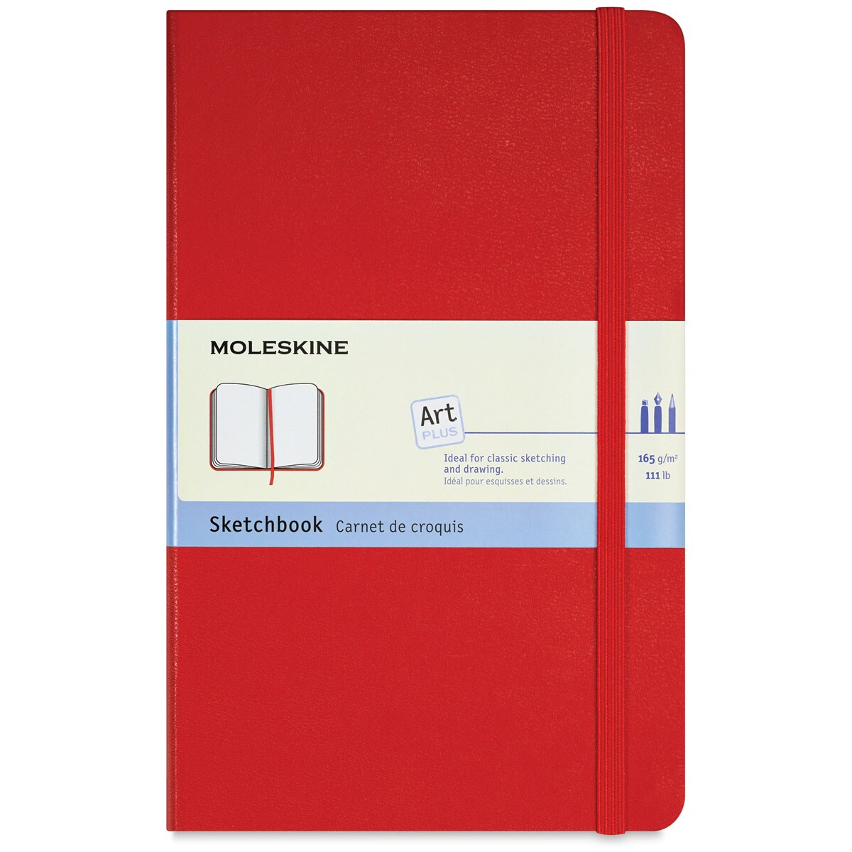 Moleskine Sketchbook - Red, Large, 8¼ × 5