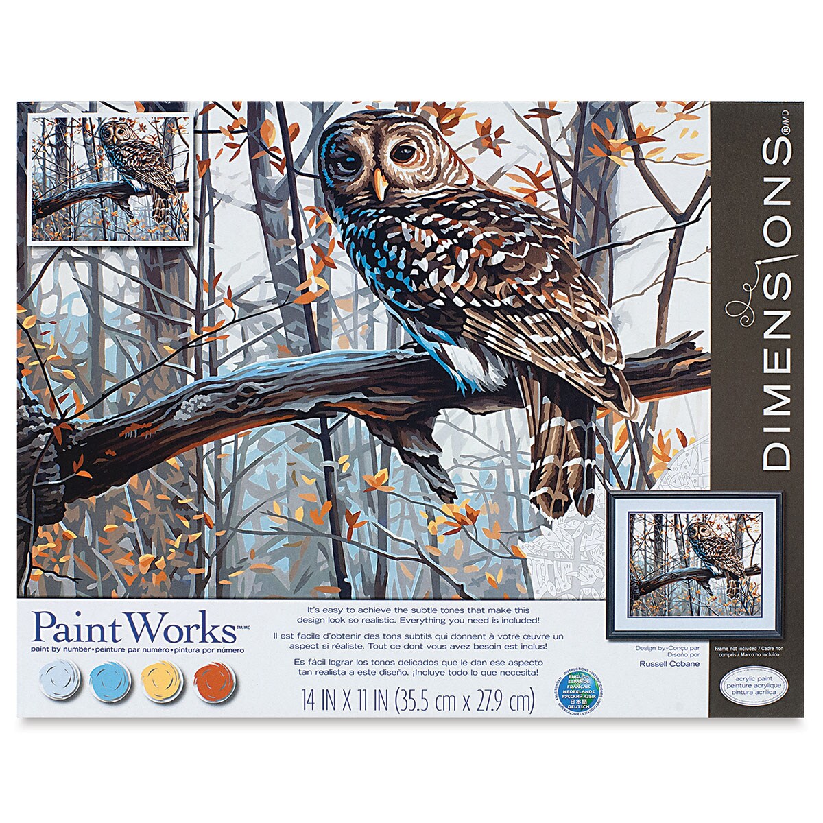 Paintworks Wise Owl 14&#x22; x 11&#x22; Paint by Number Kit