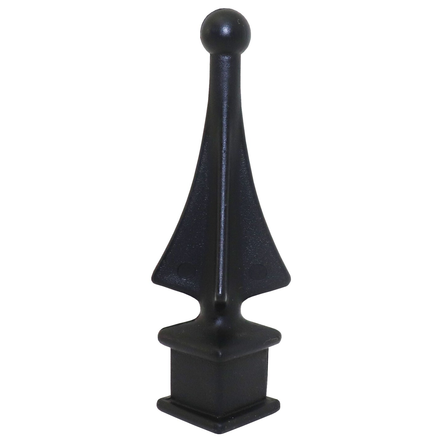 Fence Finials  Four-Sided Spire Polypropylene Decorative Fence Toppers - Black
