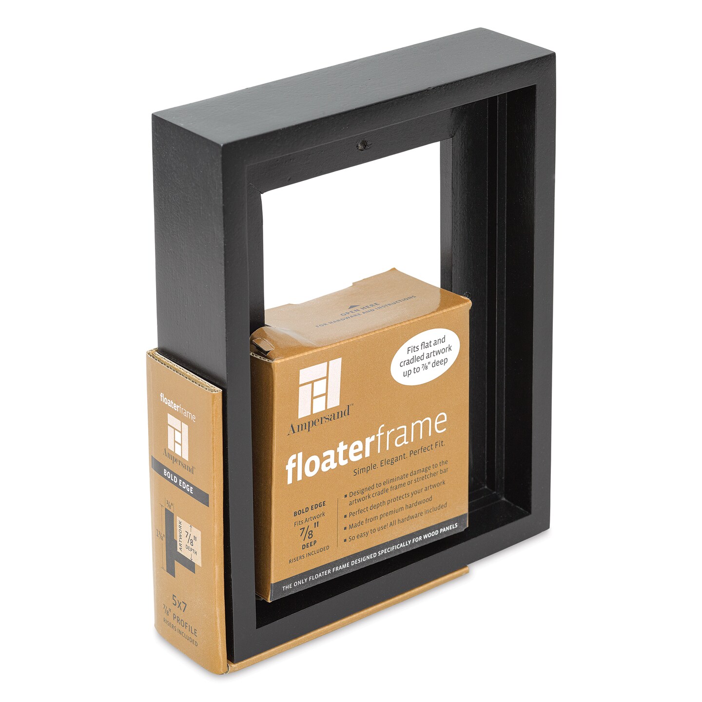 Ampersand Floaterframe - Bold, Black, 5&#x22; x 7&#x22;, 7/8&#x22;