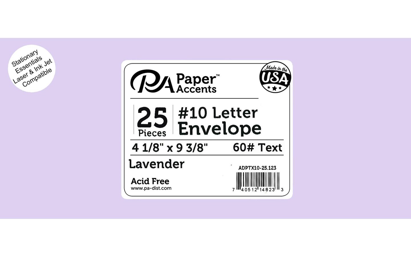 Accent Design Paper Accents PaperLetterEnvelope25Lavender Paper
