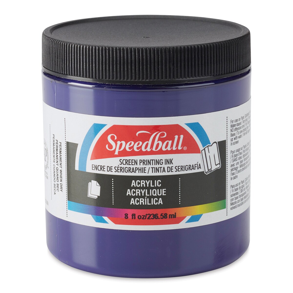 Printmaking Ink Violet Color Speedball Permanent Acrylic Screen Printing Ink - Violet, 8 oz, Color ...