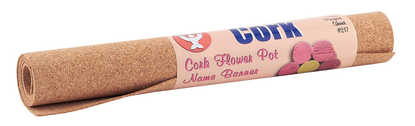 Hygloss Self-Adhesive Cork Sheet, 12&#x22; x 24&#x22;