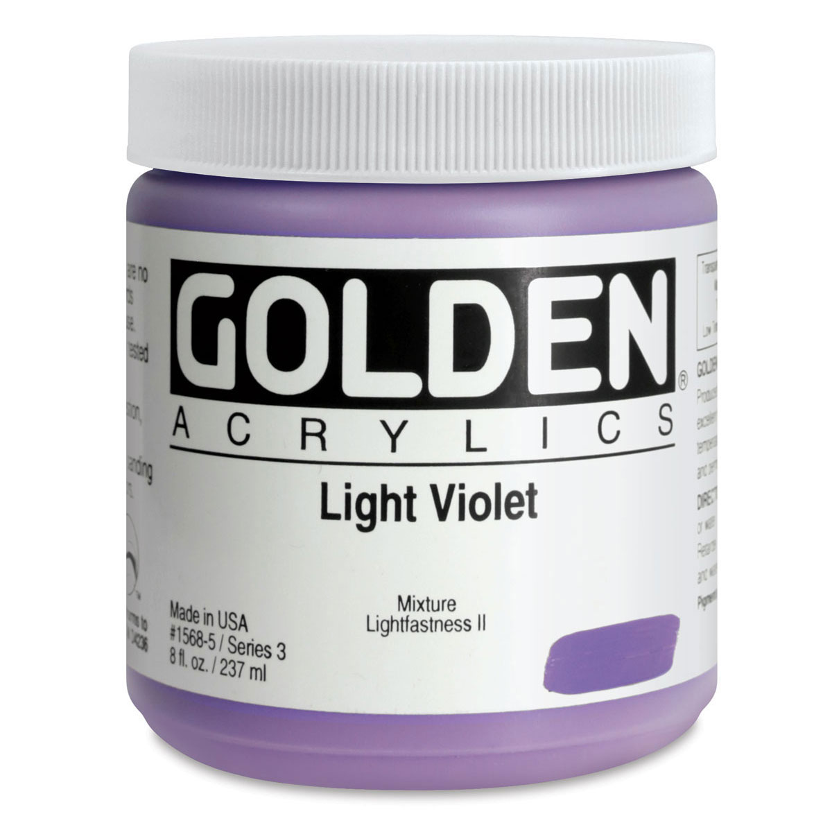 Golden Heavy Body Artist Acrylics - Light Violet, 8 oz Jar