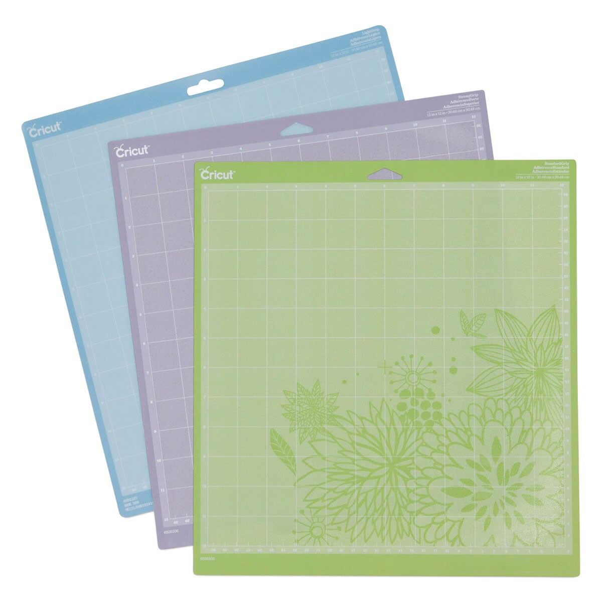 Cricut Adhesive Cutting Mats - Pkg of 3, Light, Standard, and Strong Grip