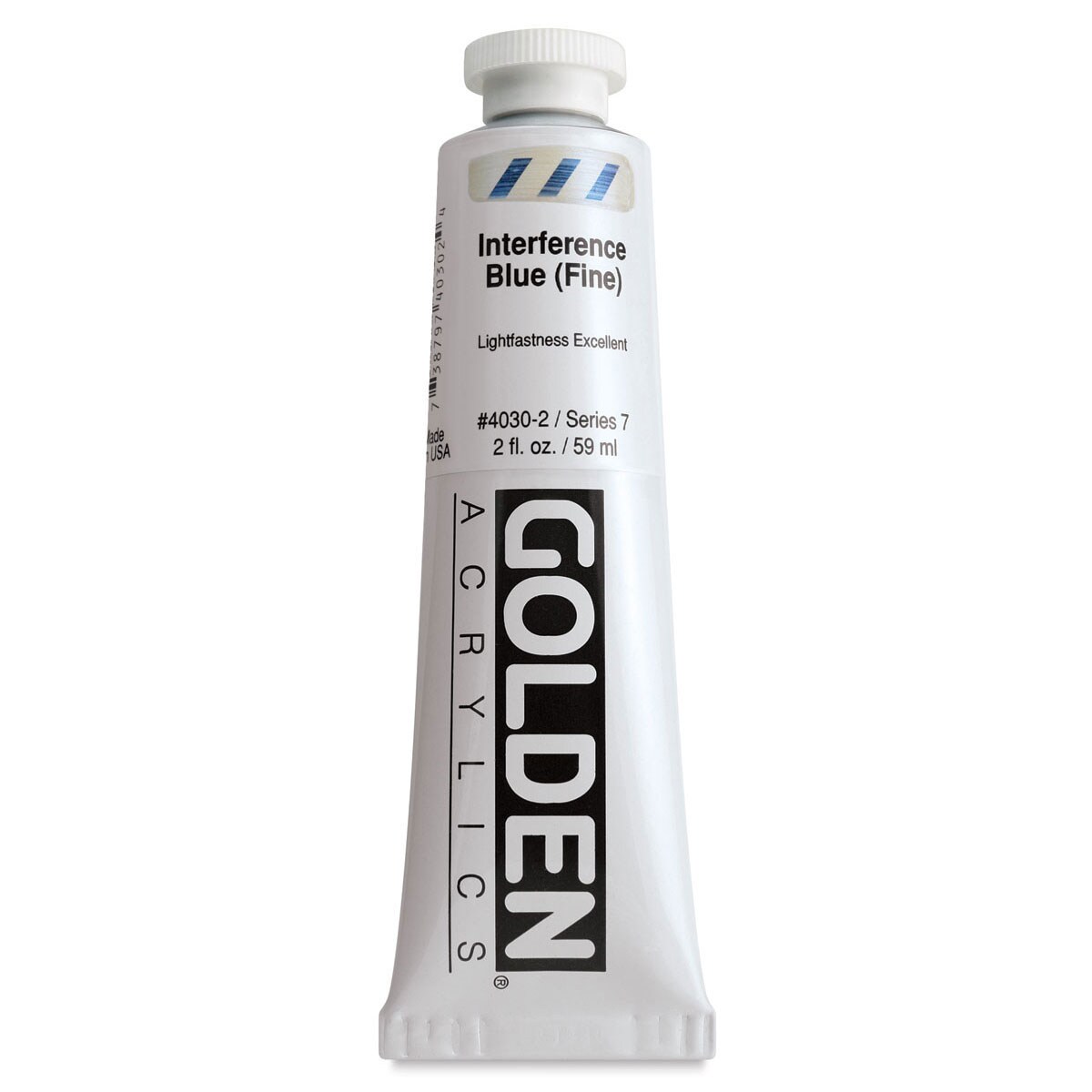 Golden Heavy Body Artist Acrylics - Interference Blue (Fine), 2 oz Tube