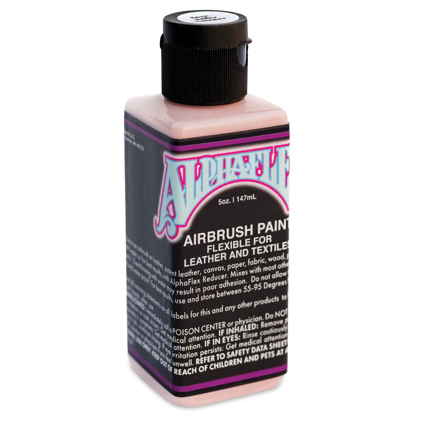 Alpha6 AlphaFlex Airbrush Textile and Leather Paint - Raspberry Sherbet, 5 oz