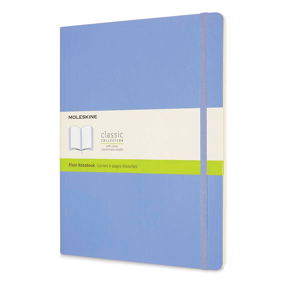 Moleskine Classic Soft Cover Notebook - Light Blue, Blank, 9-3/4" x 7-1/2"