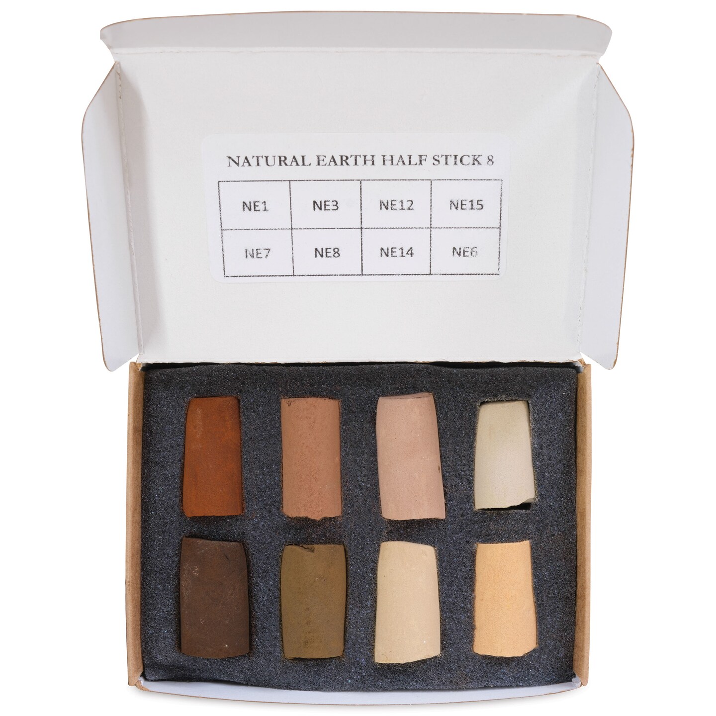 Unison Handmade Pastel Set - Natural Earth Colors, Set of 8, Half Stick