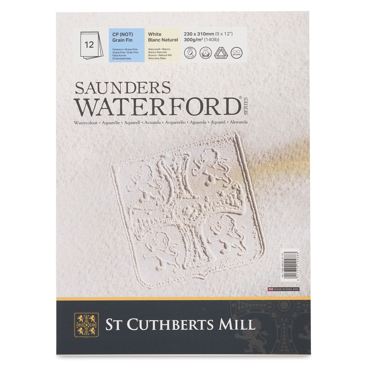 Saunders Waterford Watercolor Pad - 9&#x22; x 12&#x22;, Cold Press, 140 lb, 12 Sheets