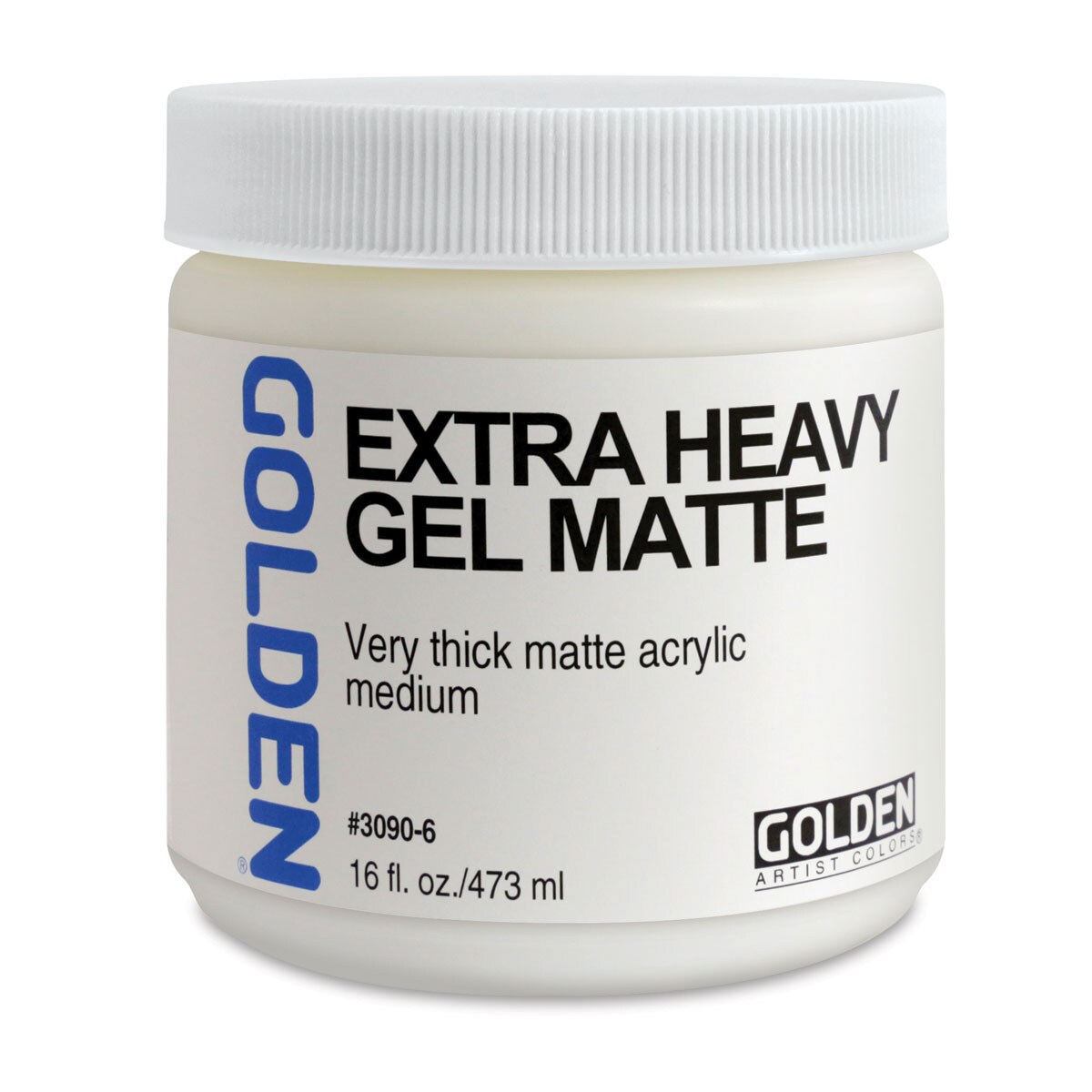 Golden Extra Heavy Acrylic Gel Medium - Matte, 16 oz jar