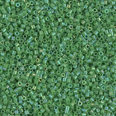 Miyuki Delica Bead 15/0, DBS0163, Opaque Green AB