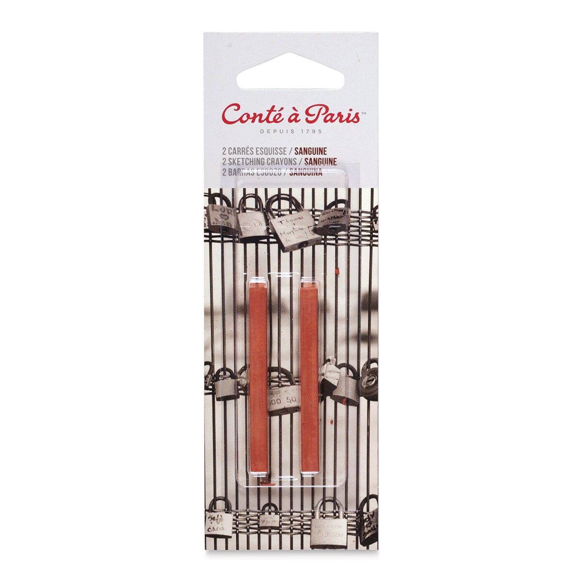 Cont&#xE9; &#xE0; Paris Crayons - Sanguine Natural, Pack of 2