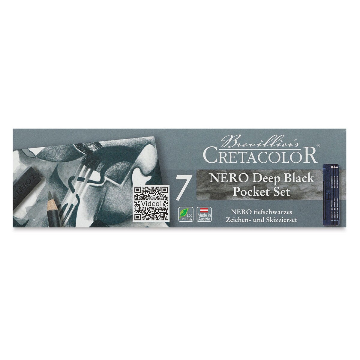 Cretacolor Nero Deep Black Pencils Set - Set of 7
