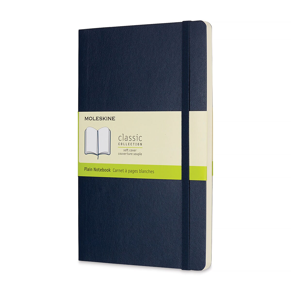 Moleskine Classic Soft Cover Notebook - Sapphire Blue, Blank, 8-1/4&#x22; x 5&#x22;