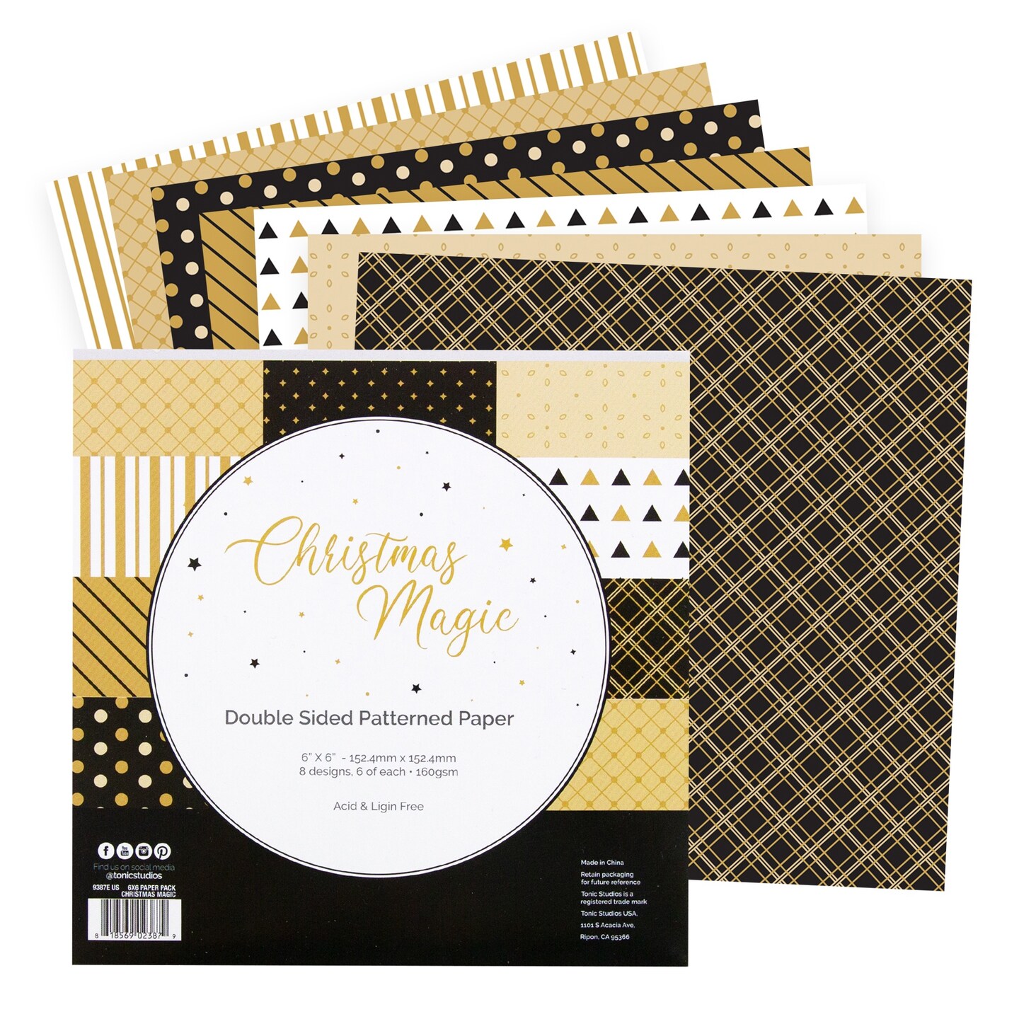Craft Perfect Double-Sided Cardstock 6&#x22;X6 24/Pkg-Christmas Magic