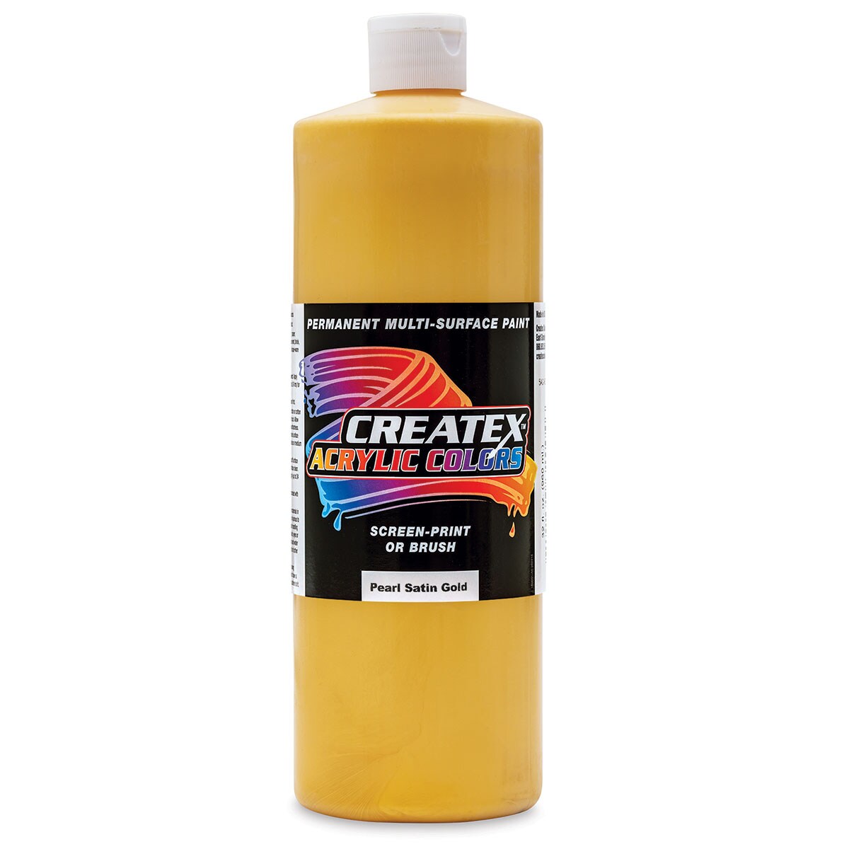 Createx Acrylics - Pearlescent Satin Gold, Quart