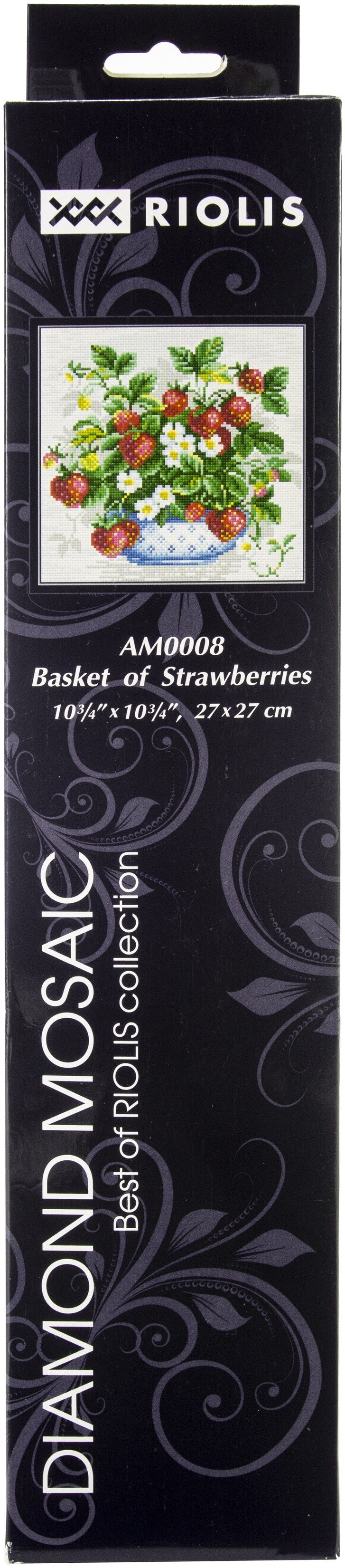 Riolis Diamond Mosaic Embroidery Kit 10.75&#x22;X10.75&#x22;-Basket Of Strawberries