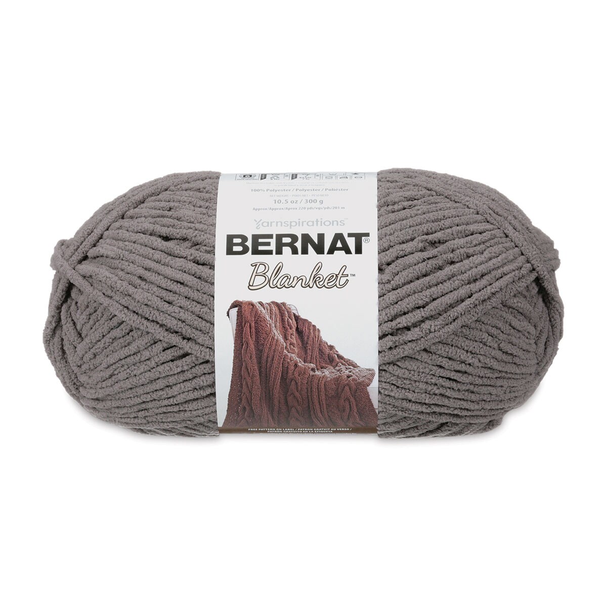 Bernat Blanket Yarn Dark Grey, 220 yards Michaels