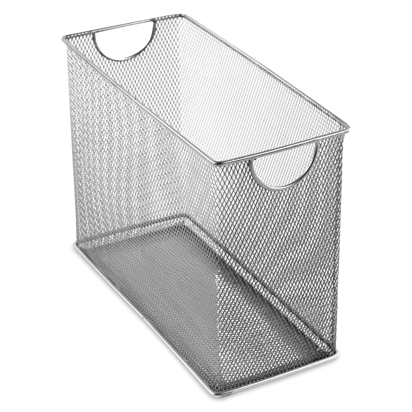 Design Ideas MeshWorks Stacking Bin - Silver, 5-1/2&#x22; x 12-1/2&#x22;