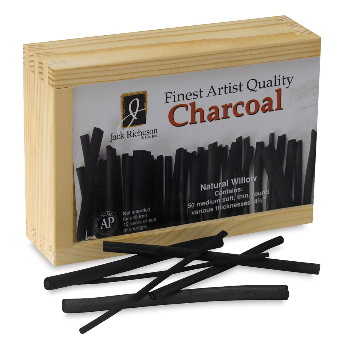 Richeson Natural Willow Charcoal - Box of 50