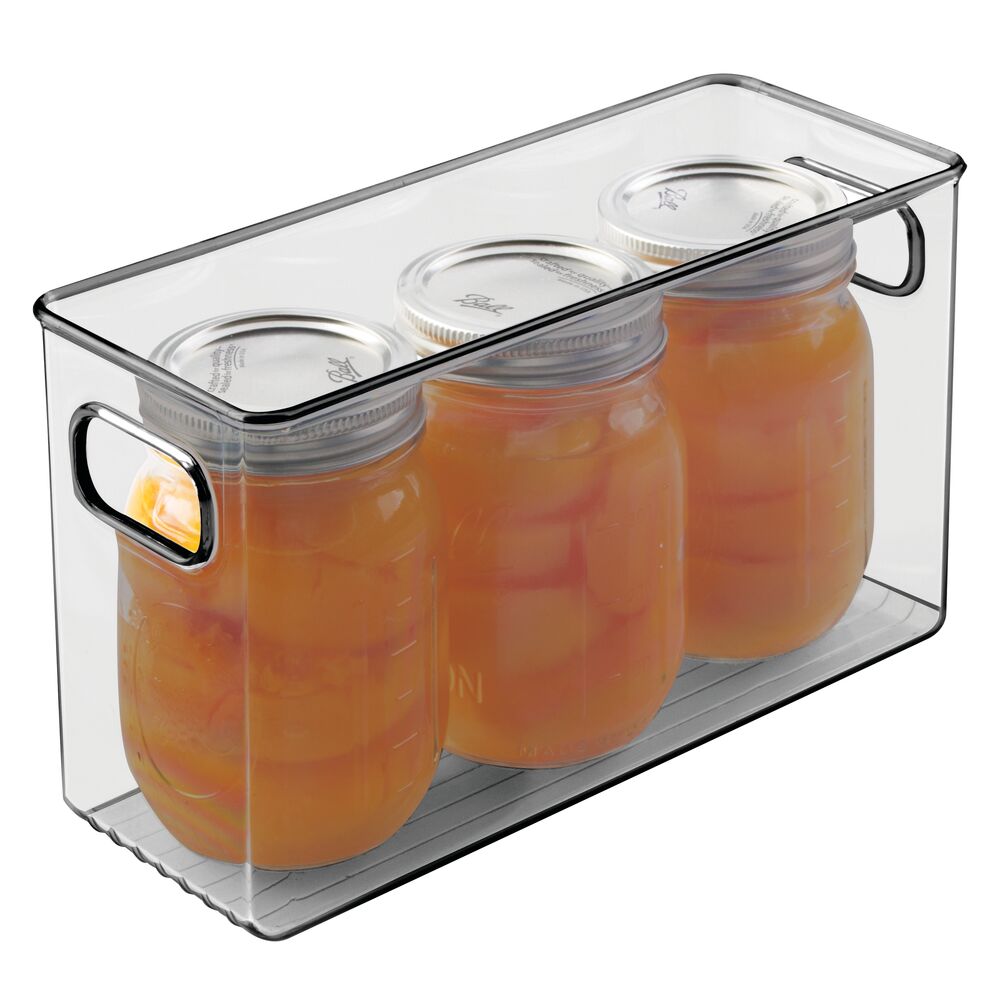 mDesign Plastic Kitchen Pantry Food Storage Bin with Handles, 4 Pack