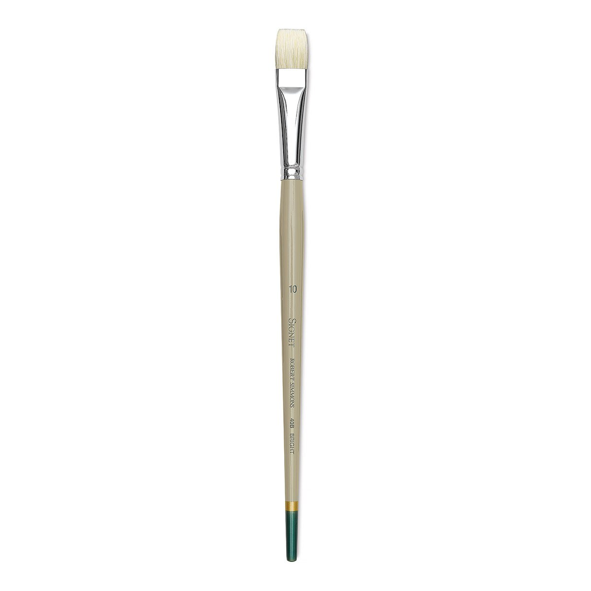 Robert Simmons Signet Bristle Brush - Bright, Long Handle, Size 10